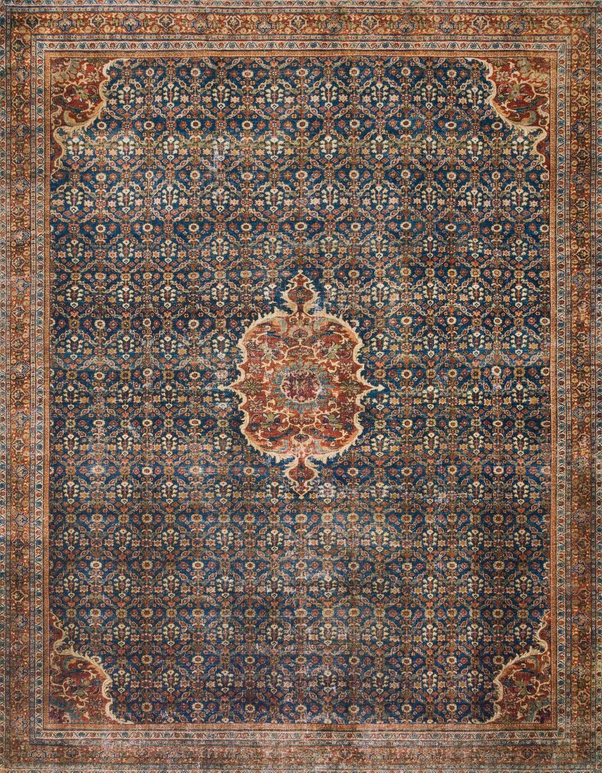 The Layla Rug 9 | Blue/Spice