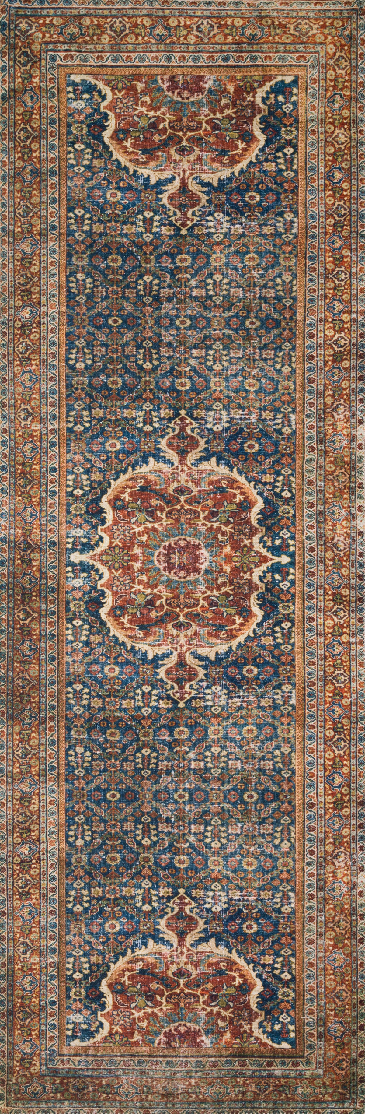 The Layla Rug 9 | Blue/Spice