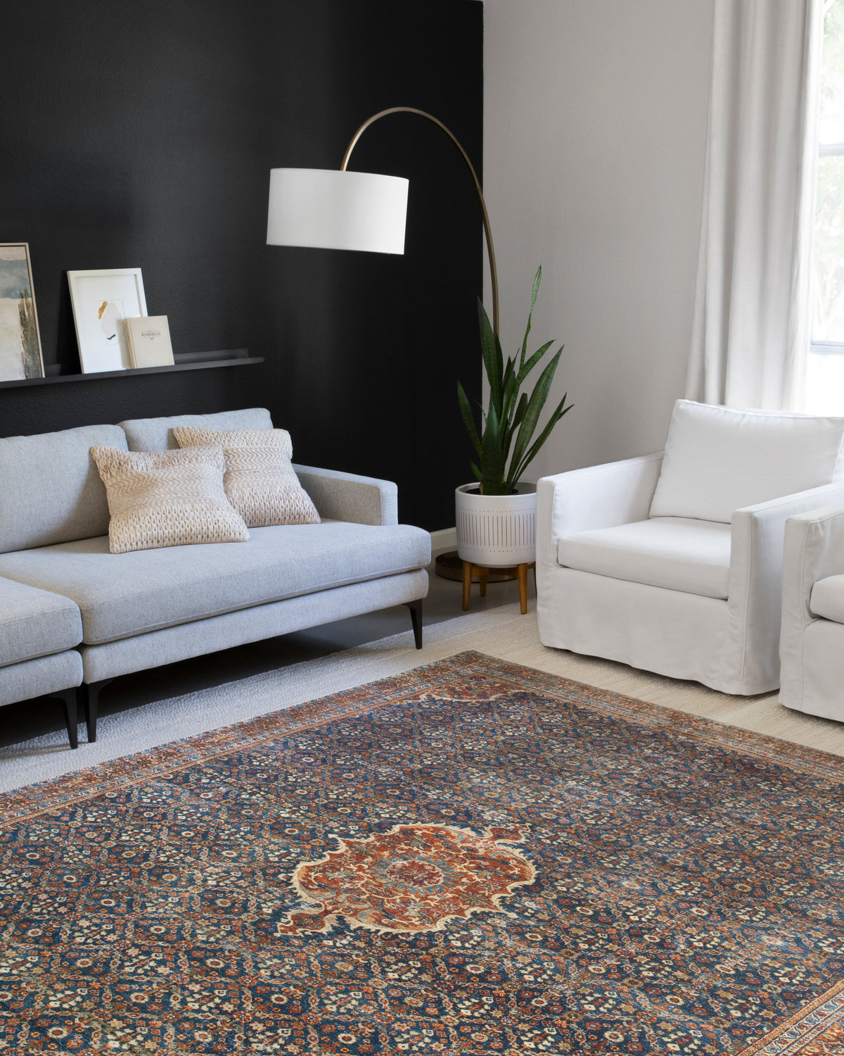 The Layla Rug 9 | Blue/Spice