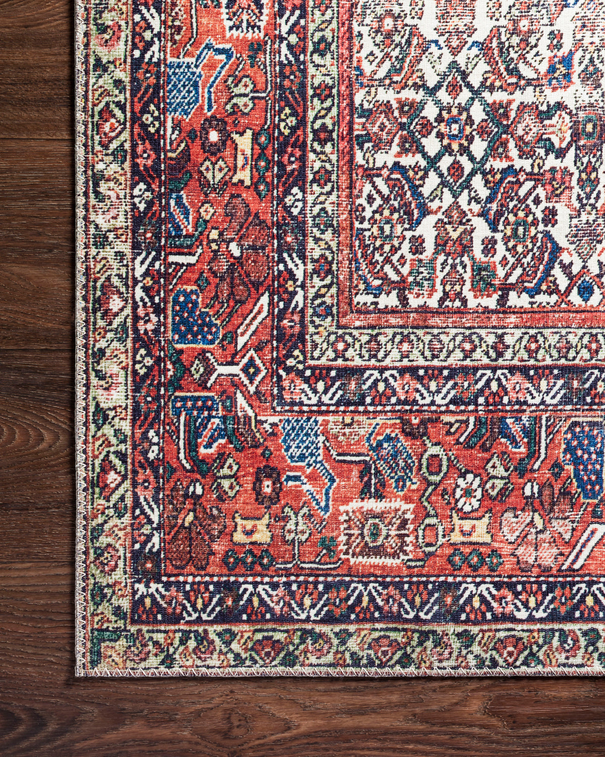 The Layla Rug 12 | Ivory/Brick