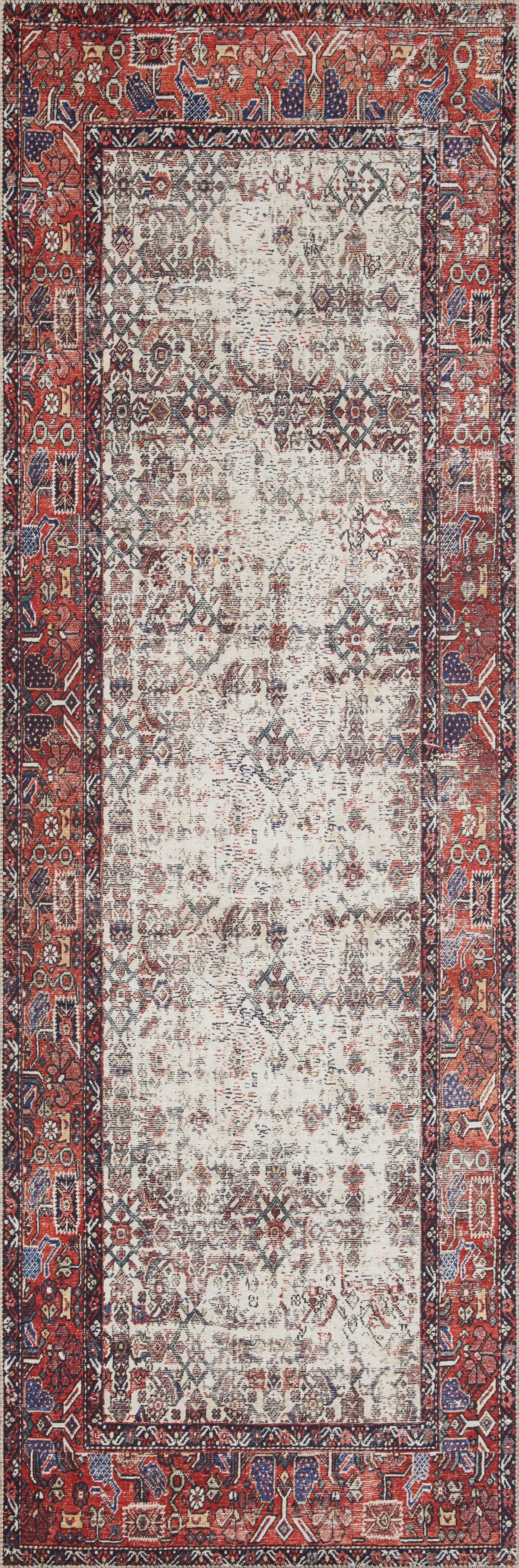 The Layla Rug 12 | Ivory/Brick