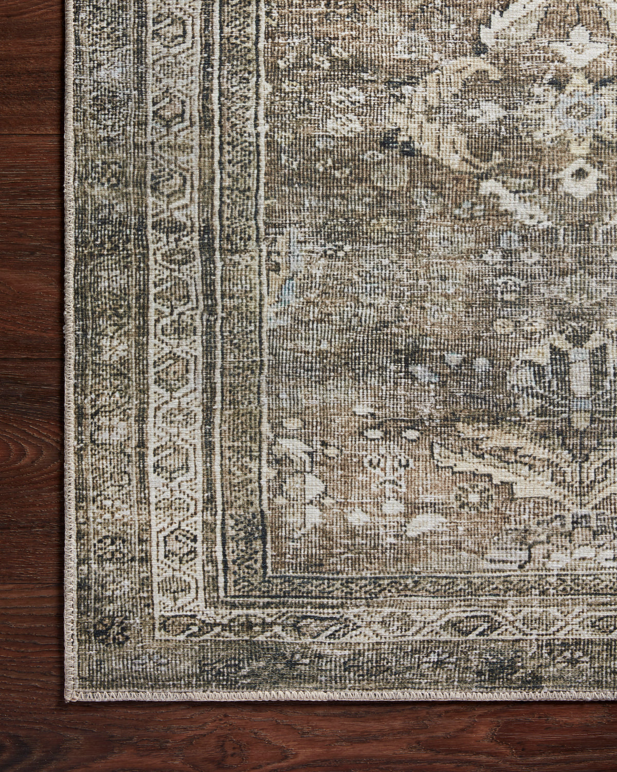 The Layla Rug 13 | Antique/Moss