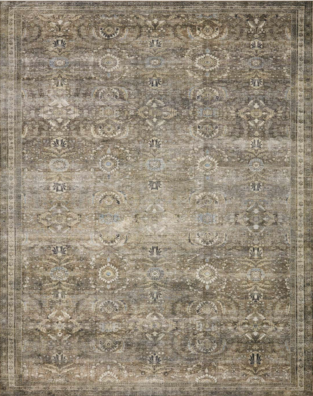The Layla Rug 13 | Antique/Moss