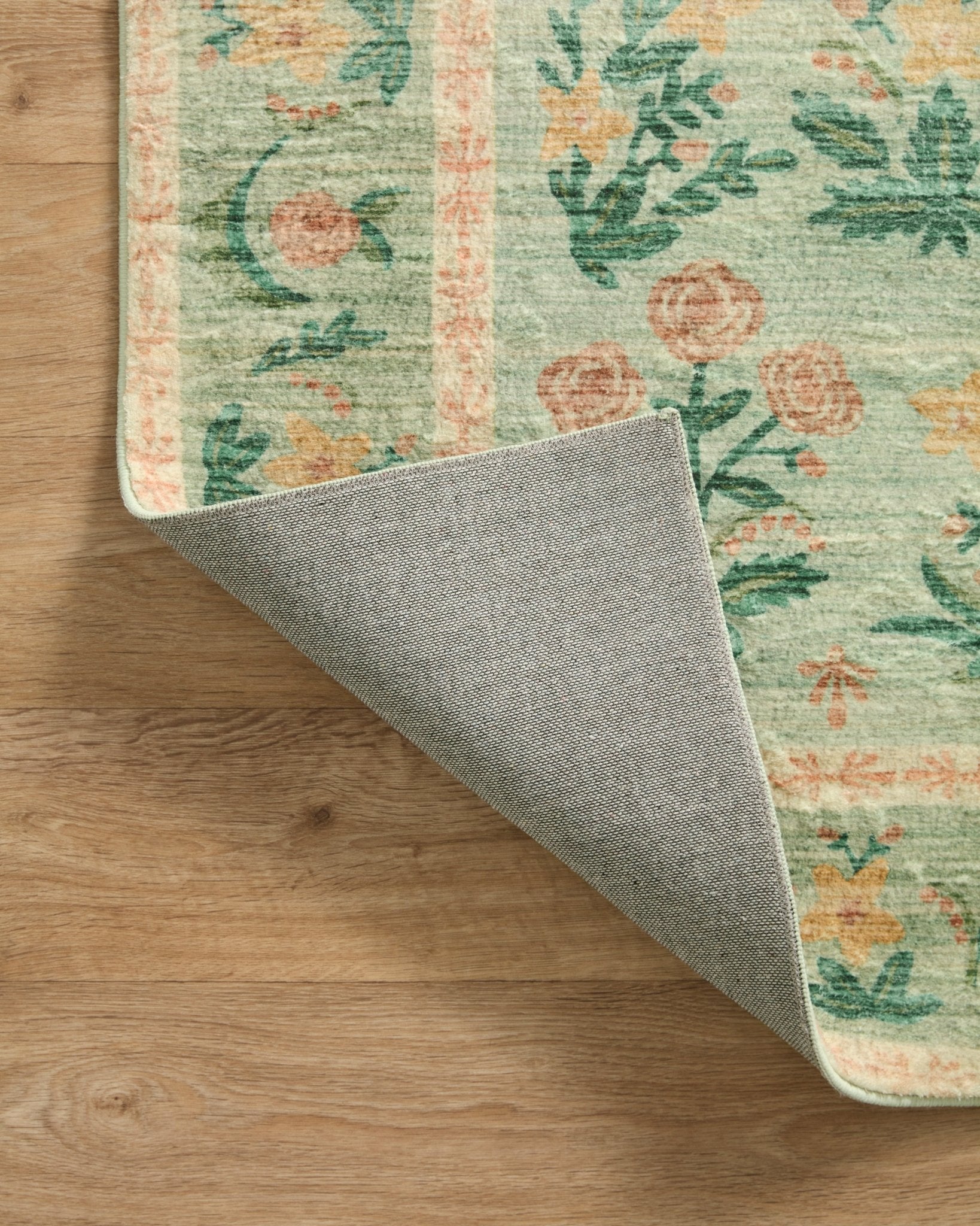 Mughal Rose Rug in Moss by Riffle Paper Co - Plain Jane Interiors