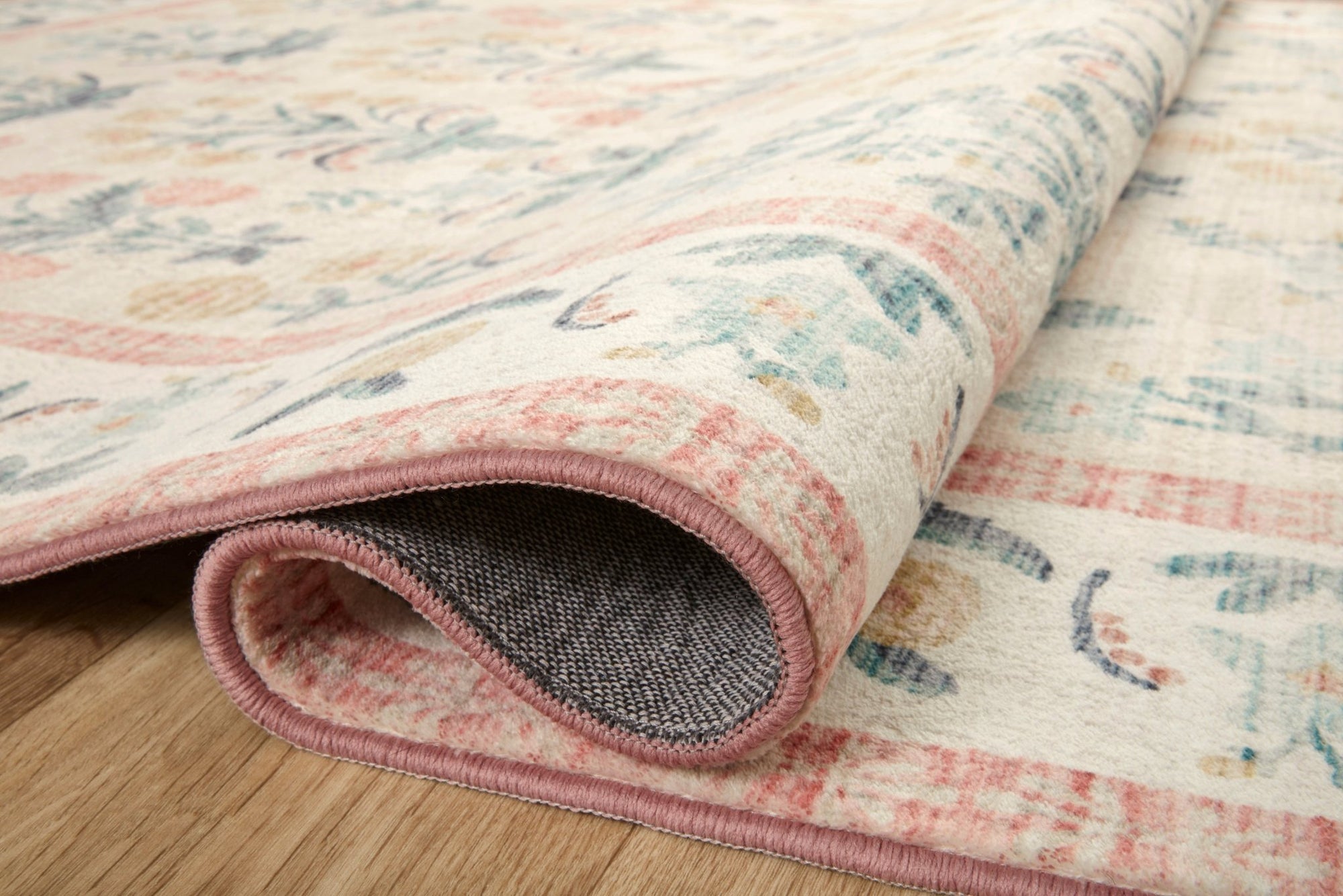 Mughal Rose Rug in Moss by Riffle Paper Co - Plain Jane Interiors