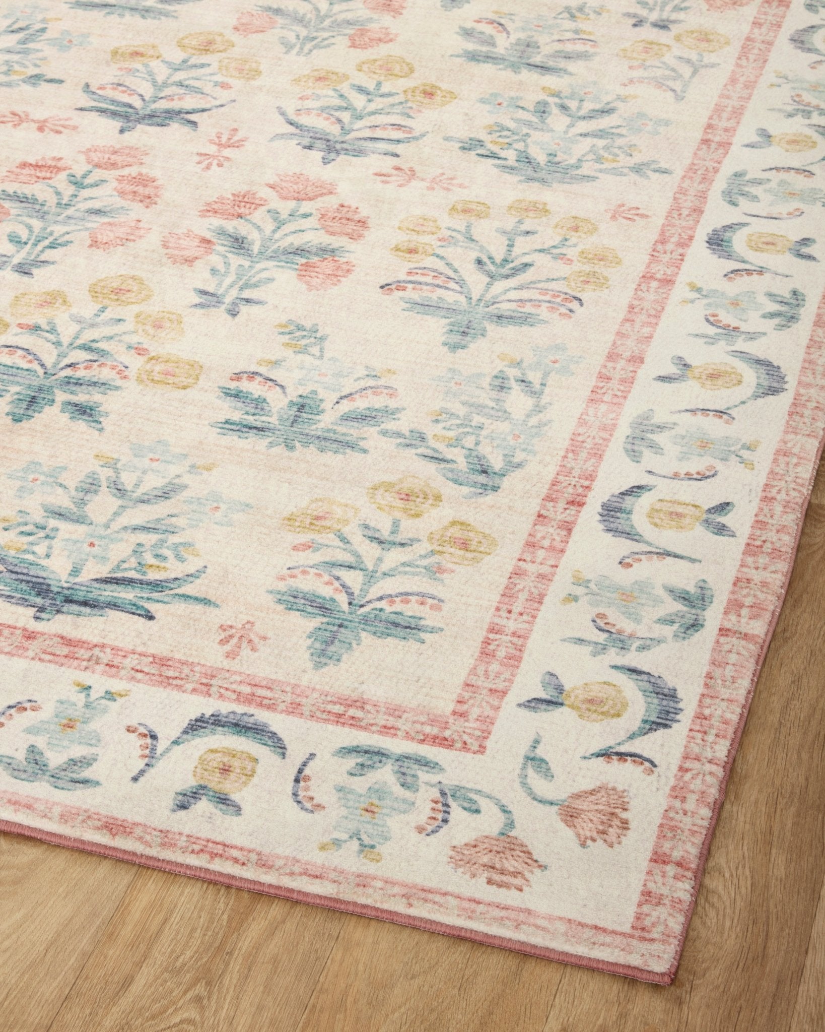 Mughal Rose Rug in Moss by Riffle Paper Co - Plain Jane Interiors