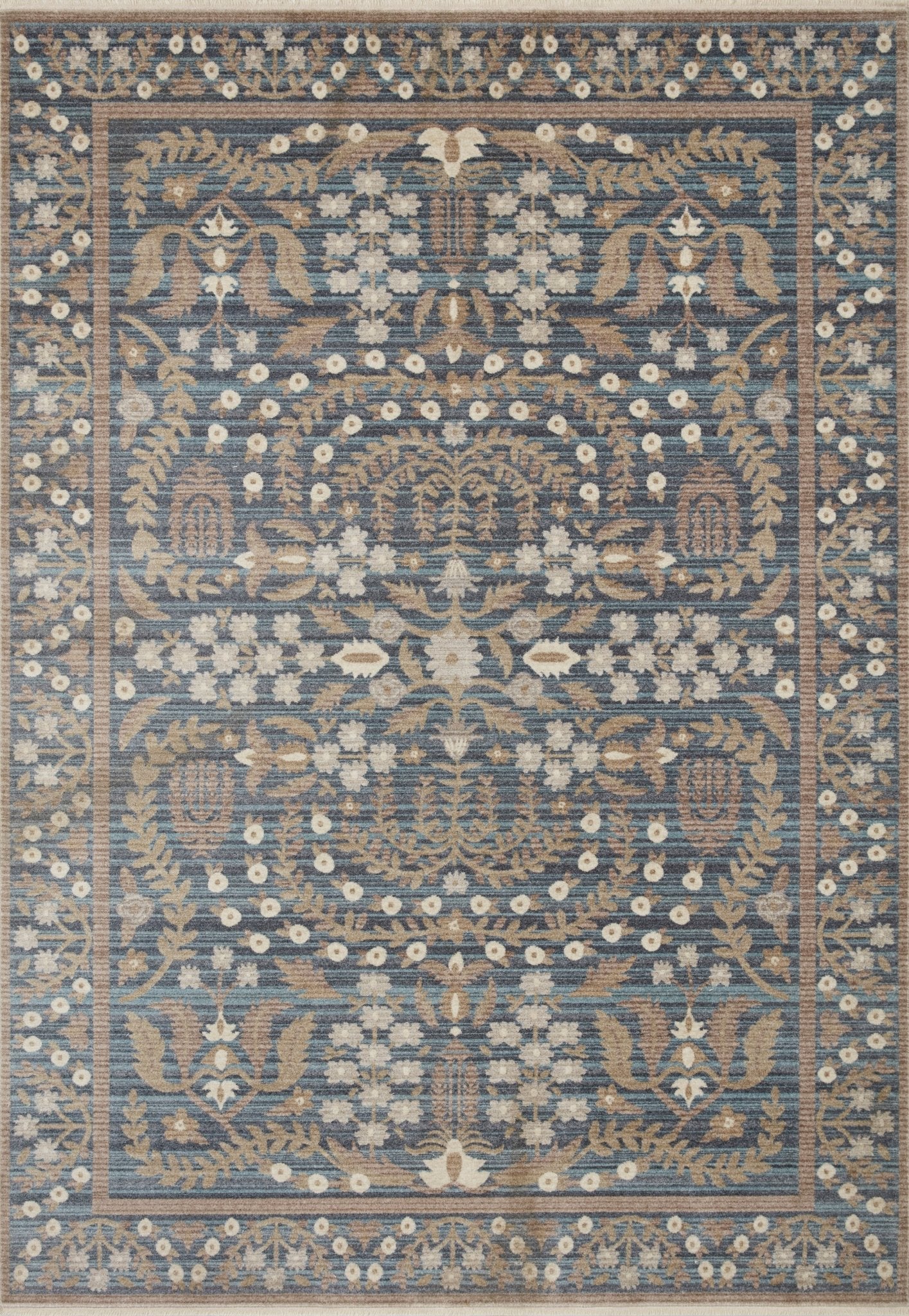 The Anika Navy Rug by Riffle Co Paper x Loloi - Plain Jane Interiors