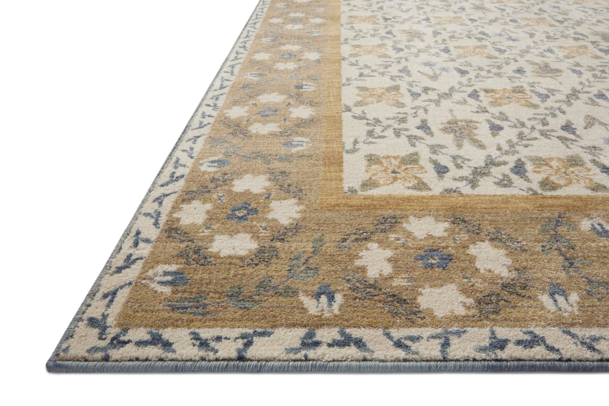 The Belverde Gold Rug by Riffle Co Paper x Loloi - Plain Jane Interiors