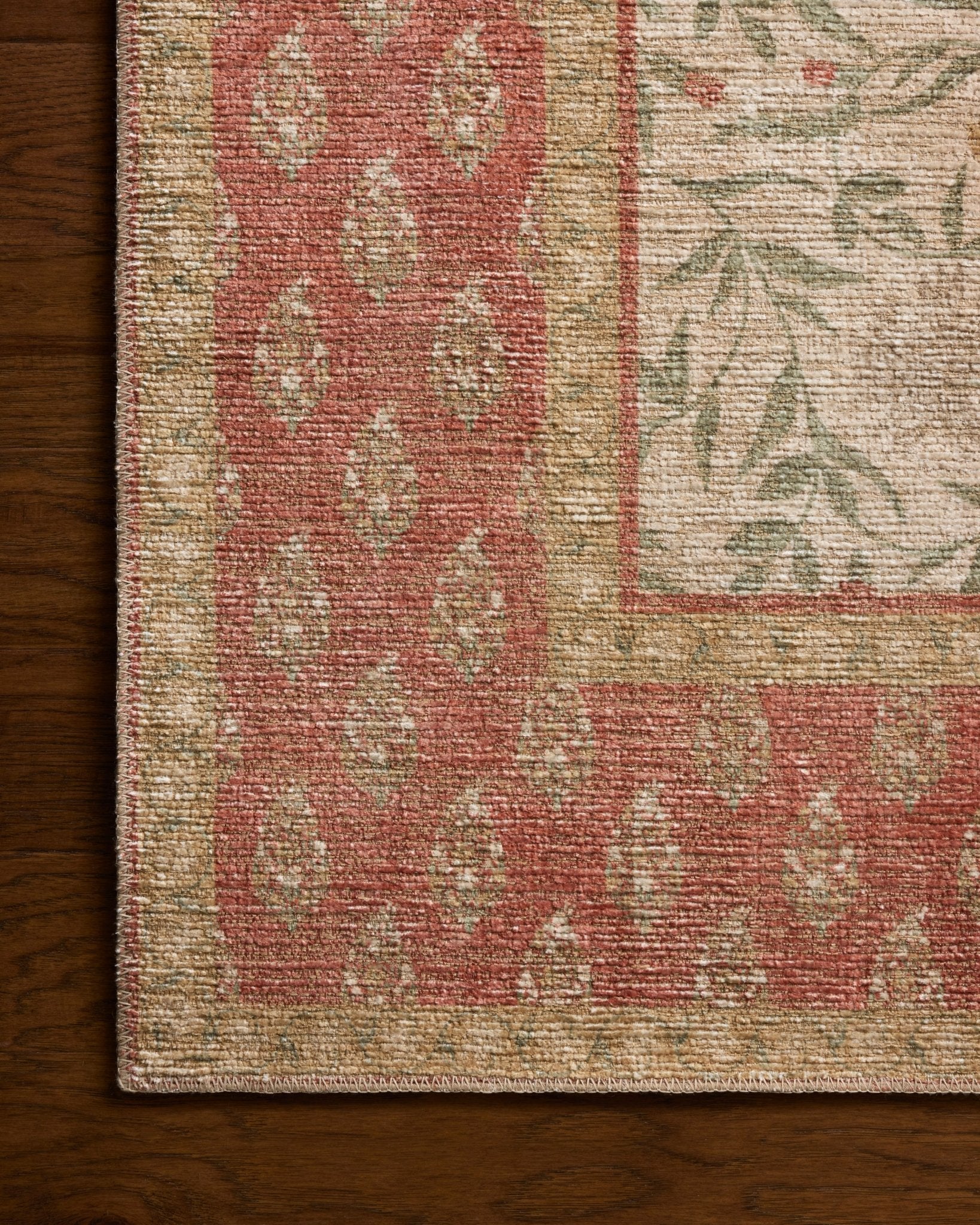 The Edinburgh Rug in SAND / GREEN | Rifle Paper Co x Loloi - Plain Jane Interiors