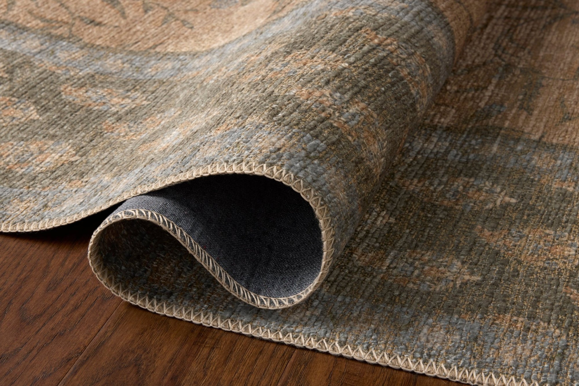 The Edinburgh Rug in SAND / GREEN | Rifle Paper Co x Loloi - Plain Jane Interiors