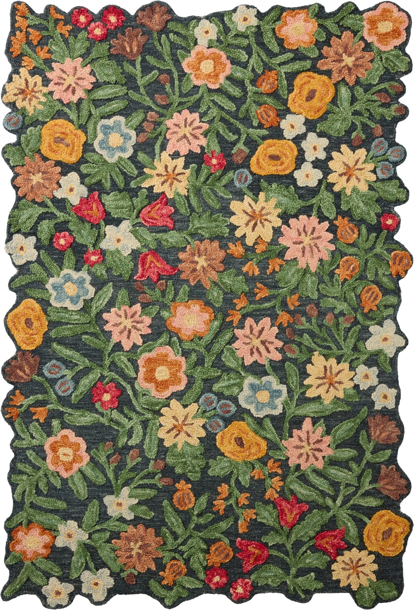 The Edith Rug in NAVY / MULTI | Rifle Paper Co x Loloi - Plain Jane Interiors