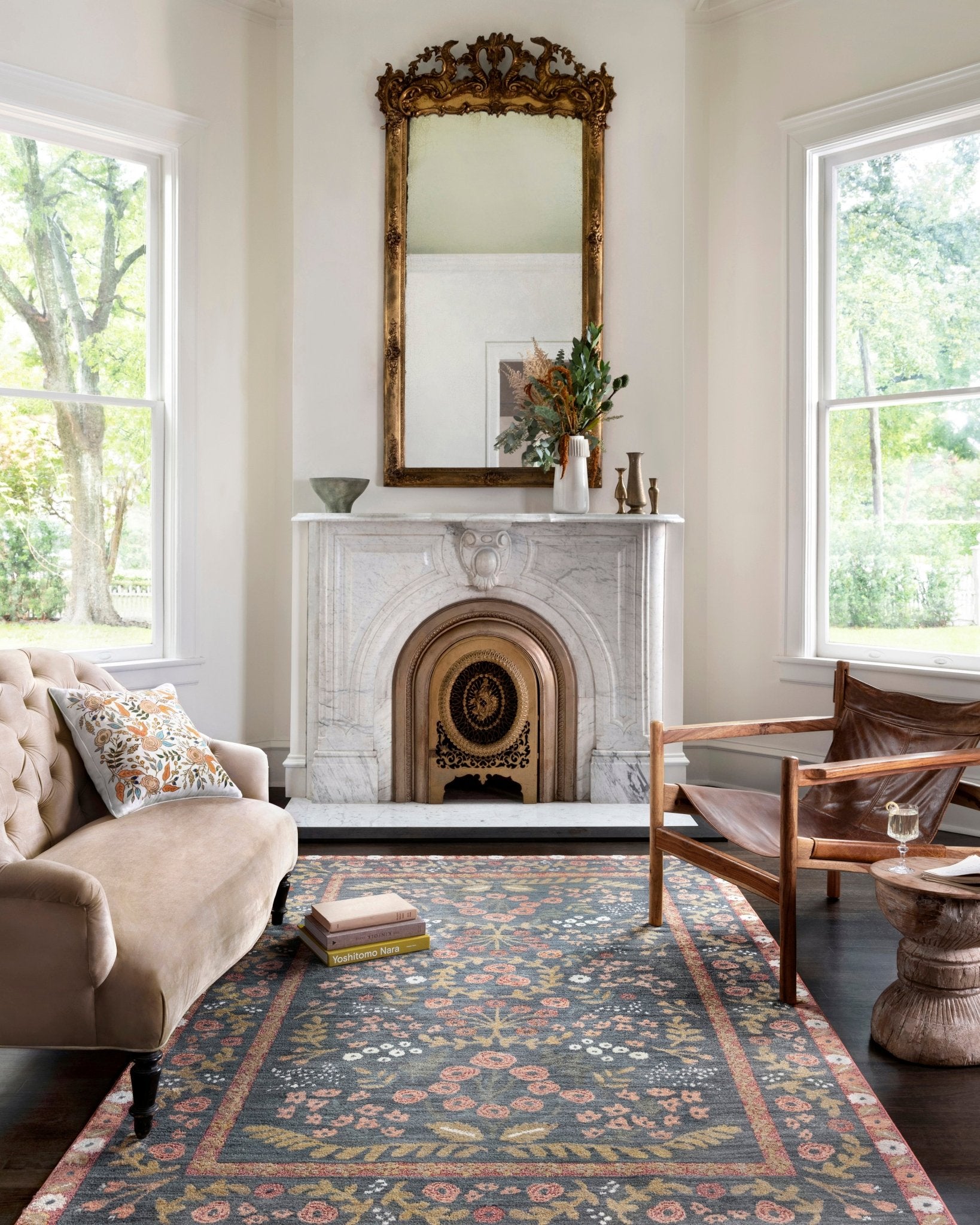 The Florence Slate / Sage Rug by Riffle Co Paper x Loloi - Plain Jane Interiors