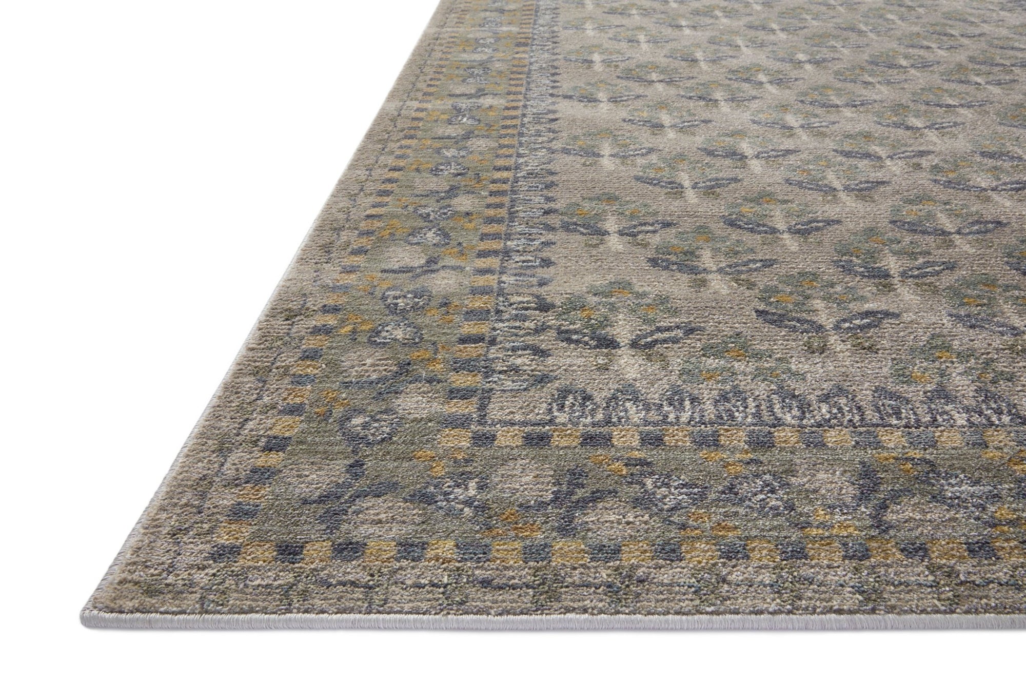 The Forte Navy/Red Rug by Riffle Co Paper x Loloi - Plain Jane Interiors