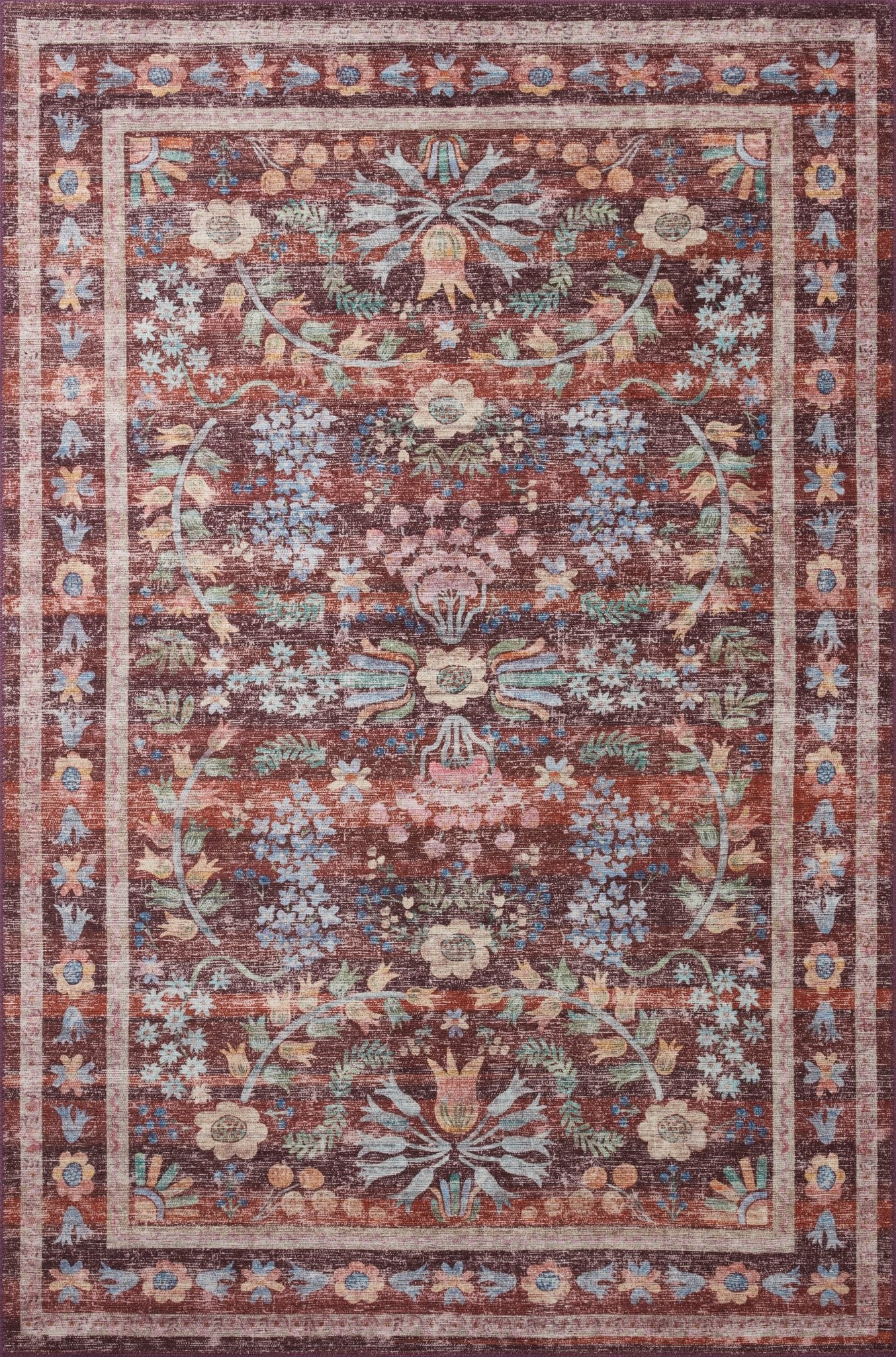 The Frances Red Rug by Riffle Co Paper x Loloi - Plain Jane Interiors