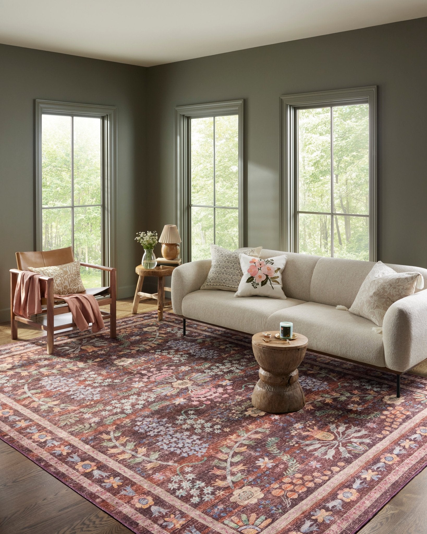 The Frances Red Rug by Riffle Co Paper x Loloi - Plain Jane Interiors