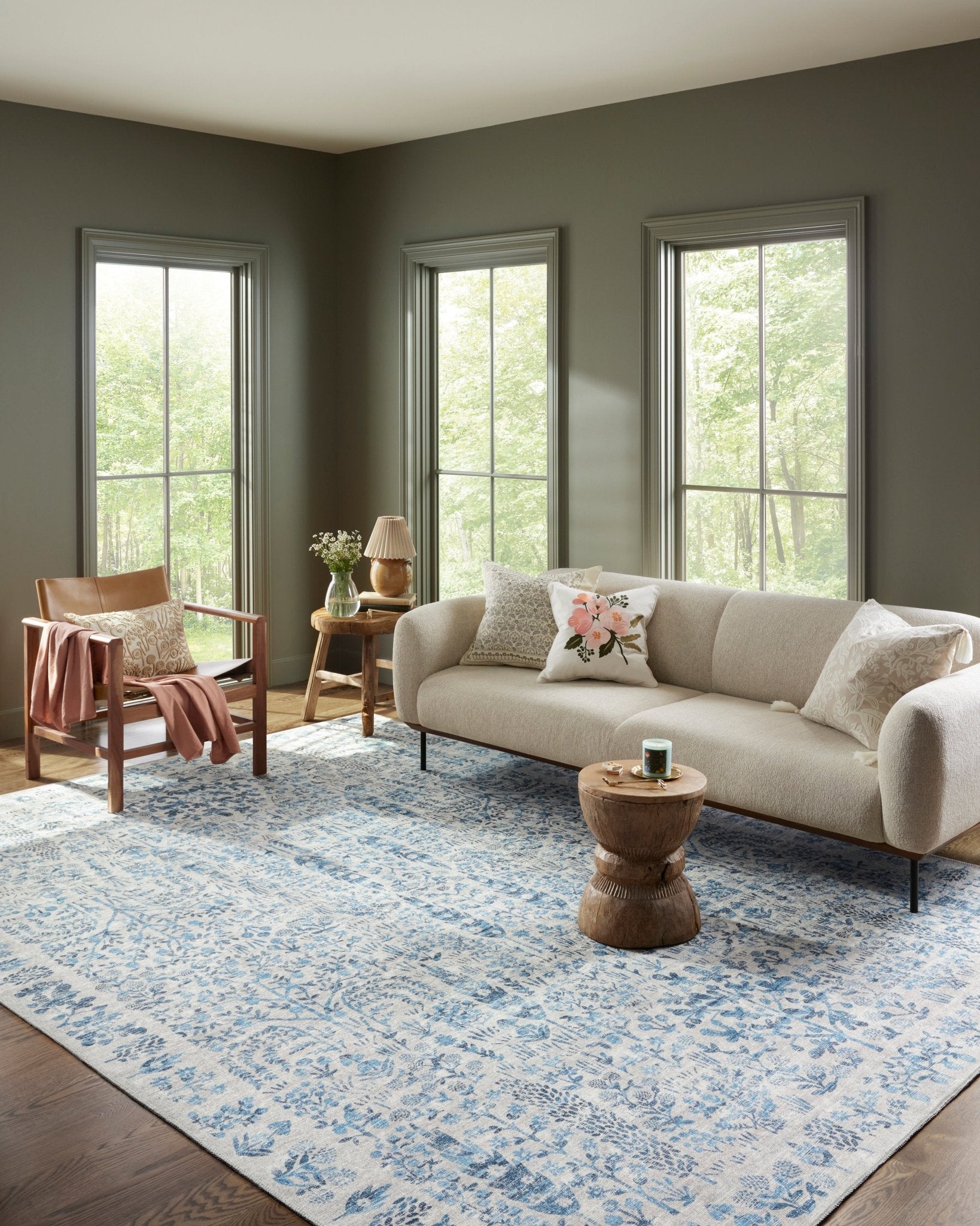 The Grove Khaki Rug by Riffle Co Paper x Loloi - Plain Jane Interiors
