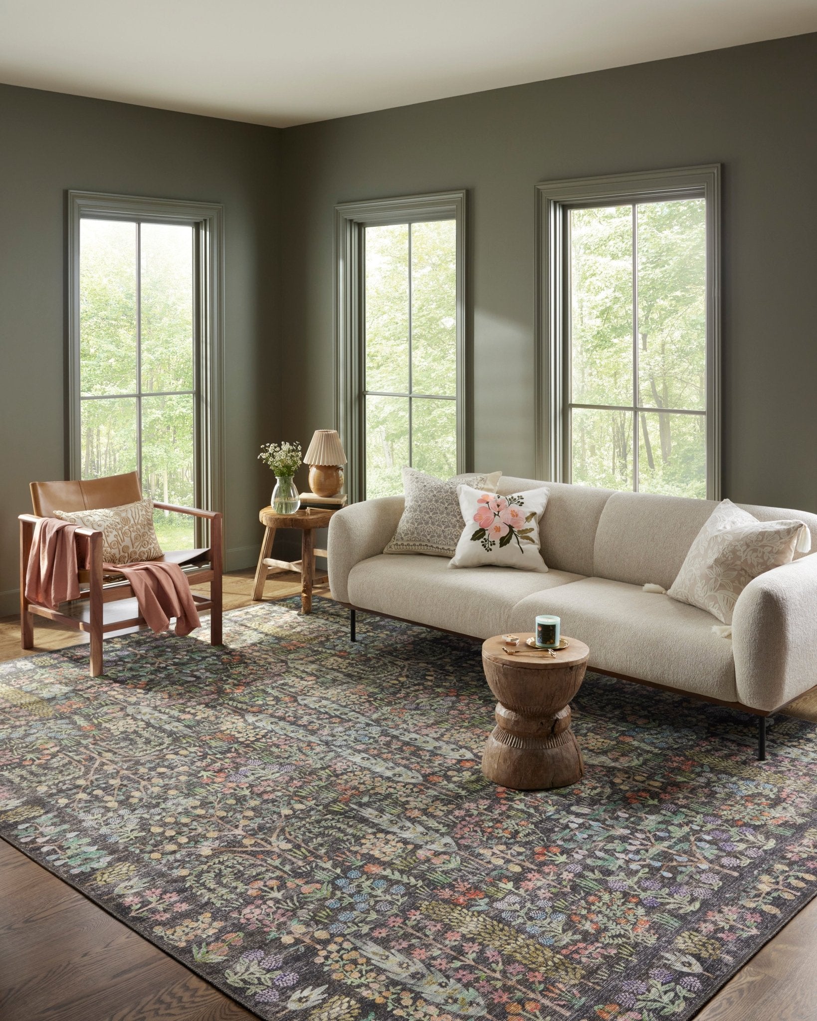 The Grove Khaki Rug by Riffle Co Paper x Loloi - Plain Jane Interiors