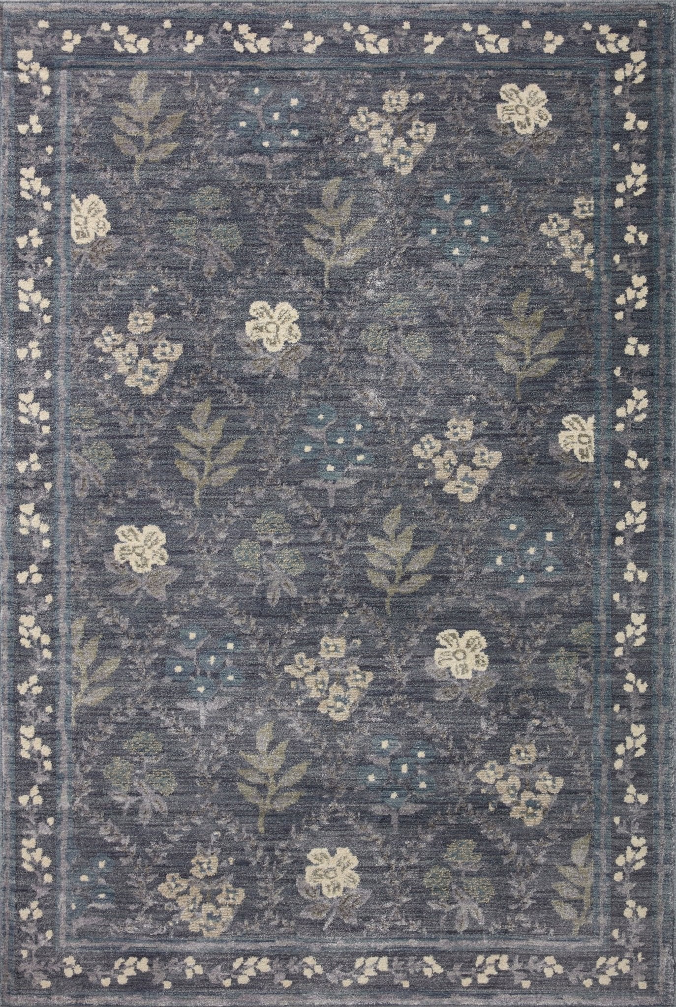The Hawthorne Navy Rug by Riffle Co Paper x Loloi - Plain Jane Interiors