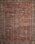 The Layla Rug 1 | Brick/Blue - Plain Jane Interiors