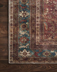 The Layla Rug 1 | Brick/Blue - Plain Jane Interiors