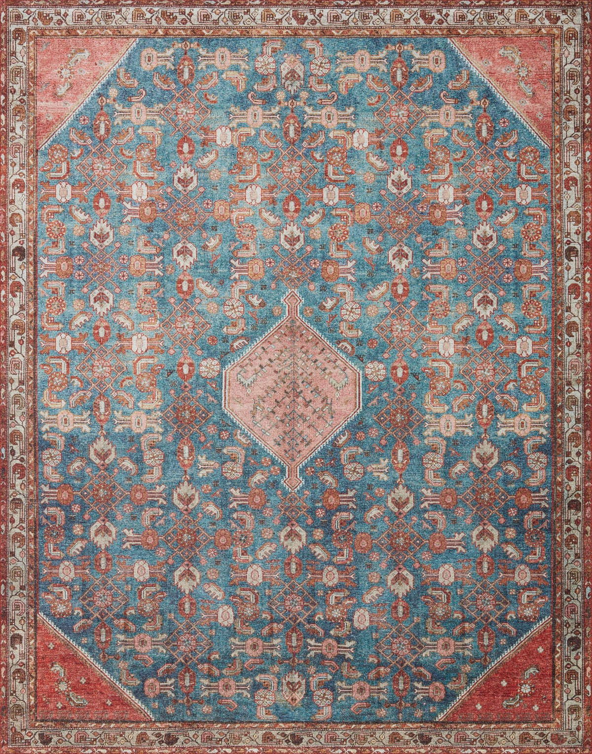 The Layla Rug 10 | Marine/Clay - Plain Jane Interiors