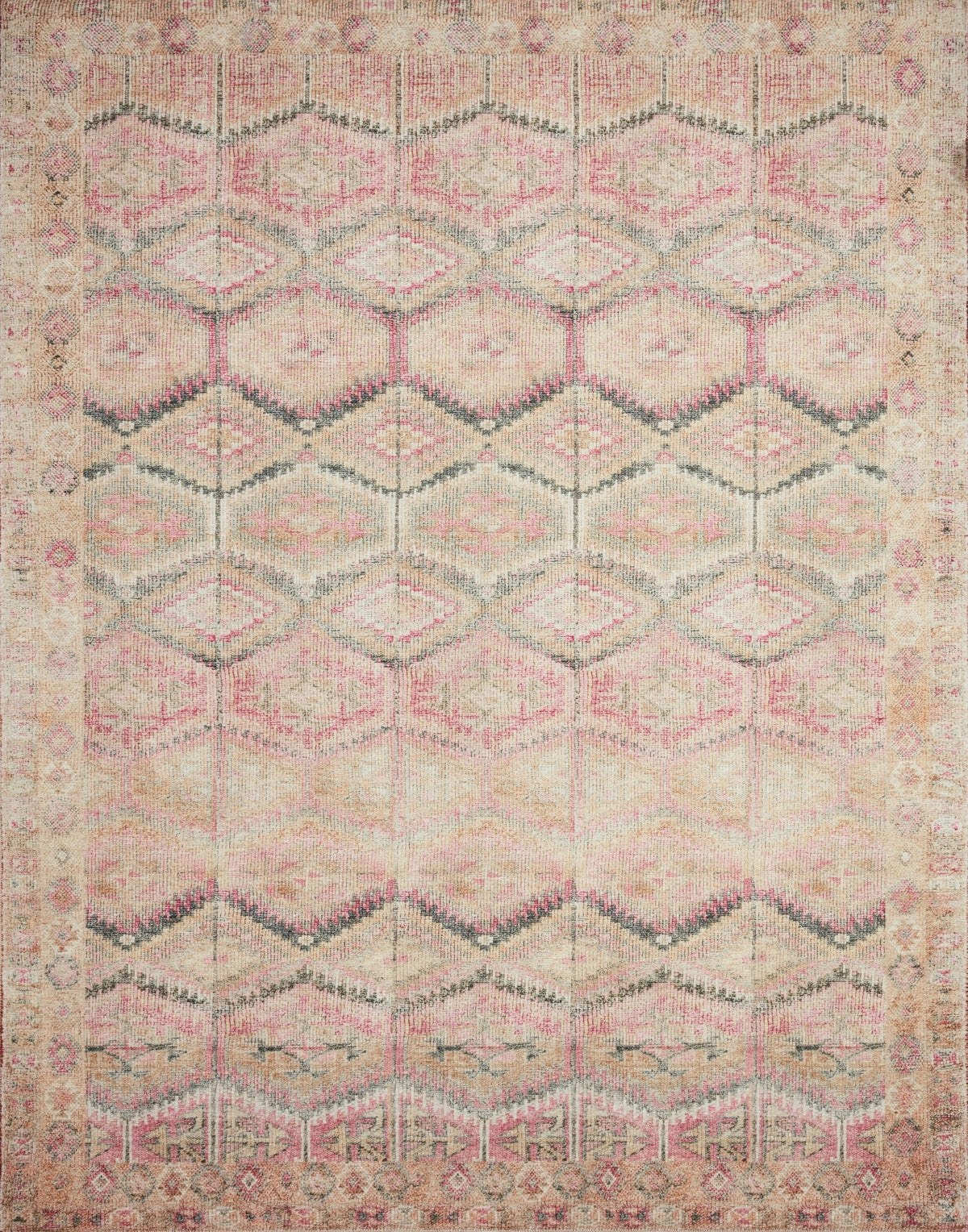 The Layla Rug 17 | Pink/Lagoon - Plain Jane Interiors