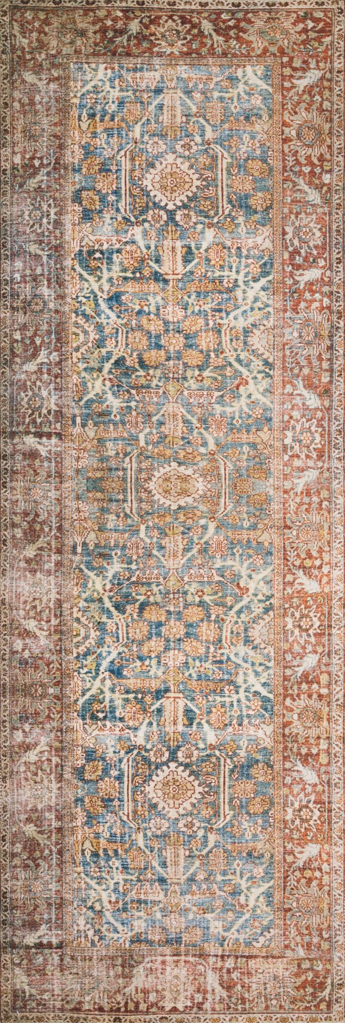 The Layla Rug 4 | Ocean/Rust - Plain Jane Interiors