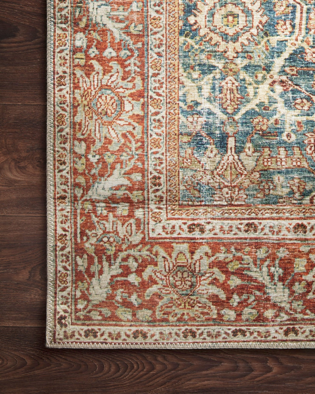 The Layla Rug 4 | Ocean/Rust - Plain Jane Interiors