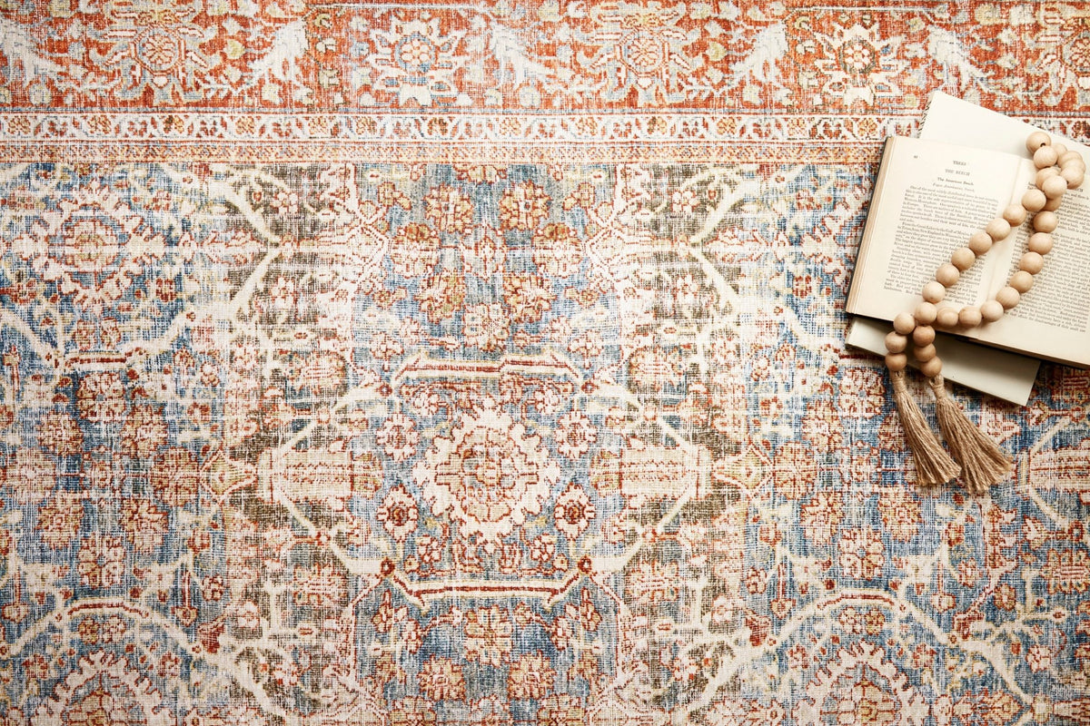 The Layla Rug 4 | Ocean/Rust - Plain Jane Interiors