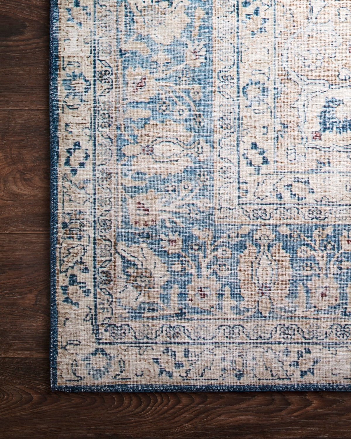 The Layla Rug 7 | Blue/Tangerine - Plain Jane Interiors