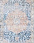 The Layla Rug 7 | Blue/Tangerine - Plain Jane Interiors