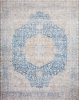 The Layla Rug 7 | Blue/Tangerine - Plain Jane Interiors