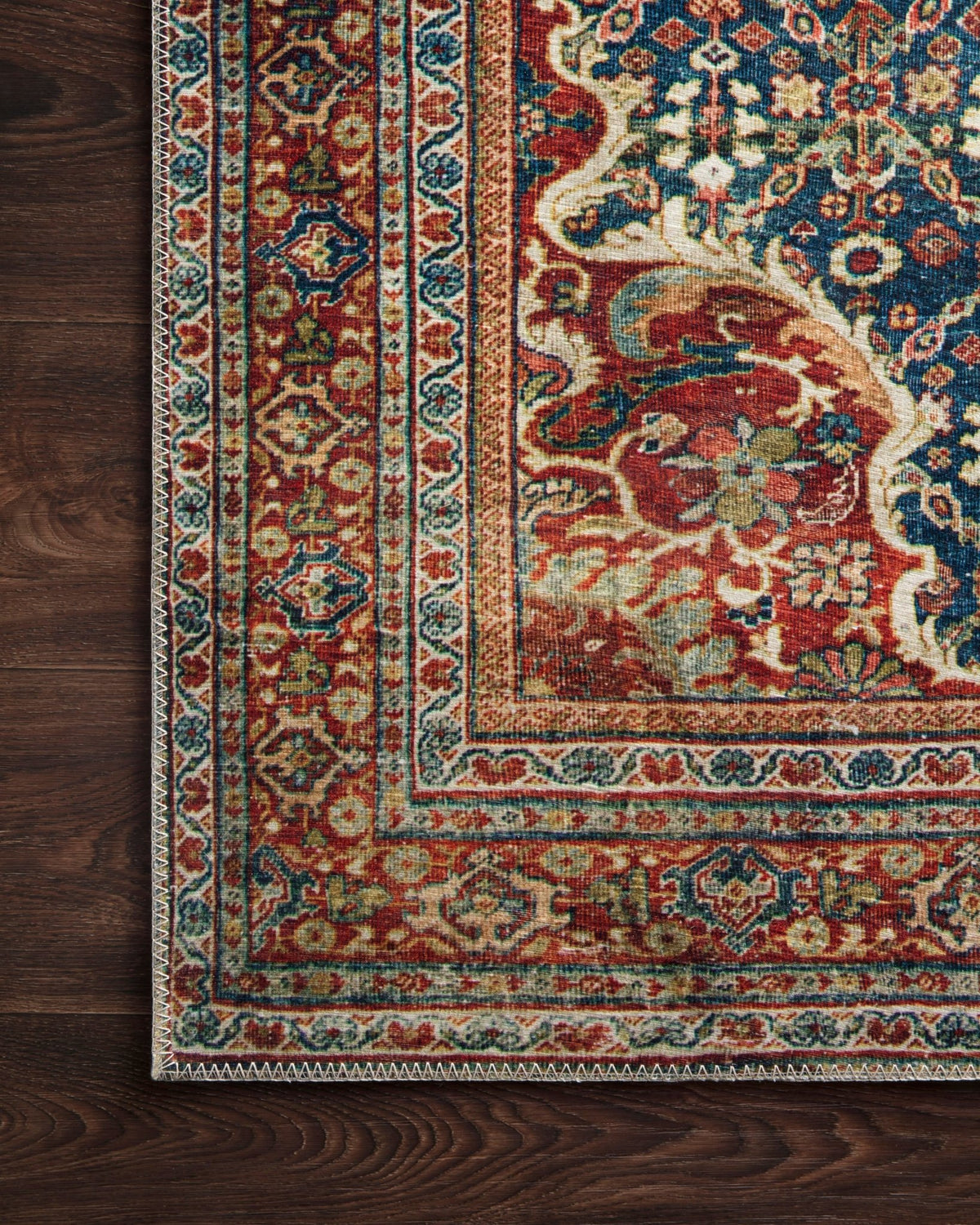 The Layla Rug 9 | Blue/Spice - Plain Jane Interiors