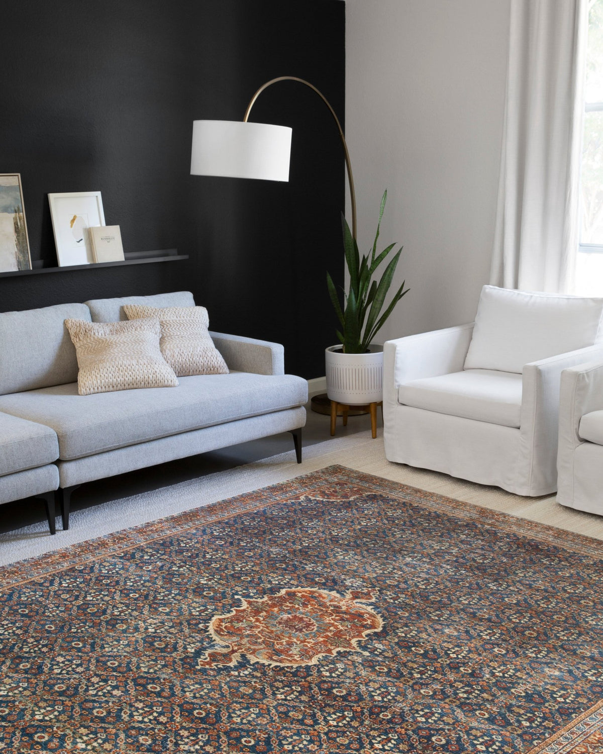 The Layla Rug 9 | Blue/Spice - Plain Jane Interiors