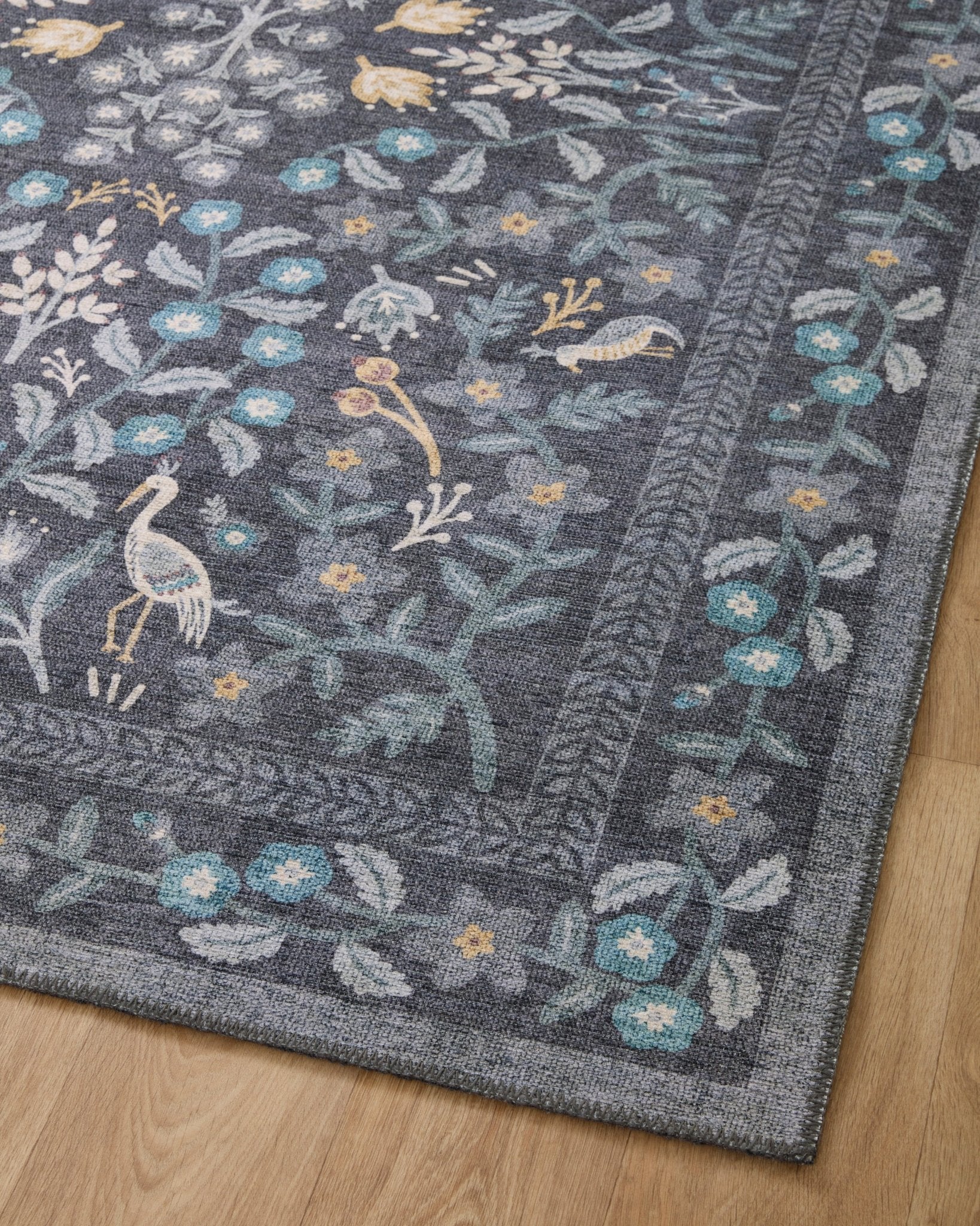 The Nightingale Black Rug by Riffle Co Paper x Loloi - Plain Jane Interiors