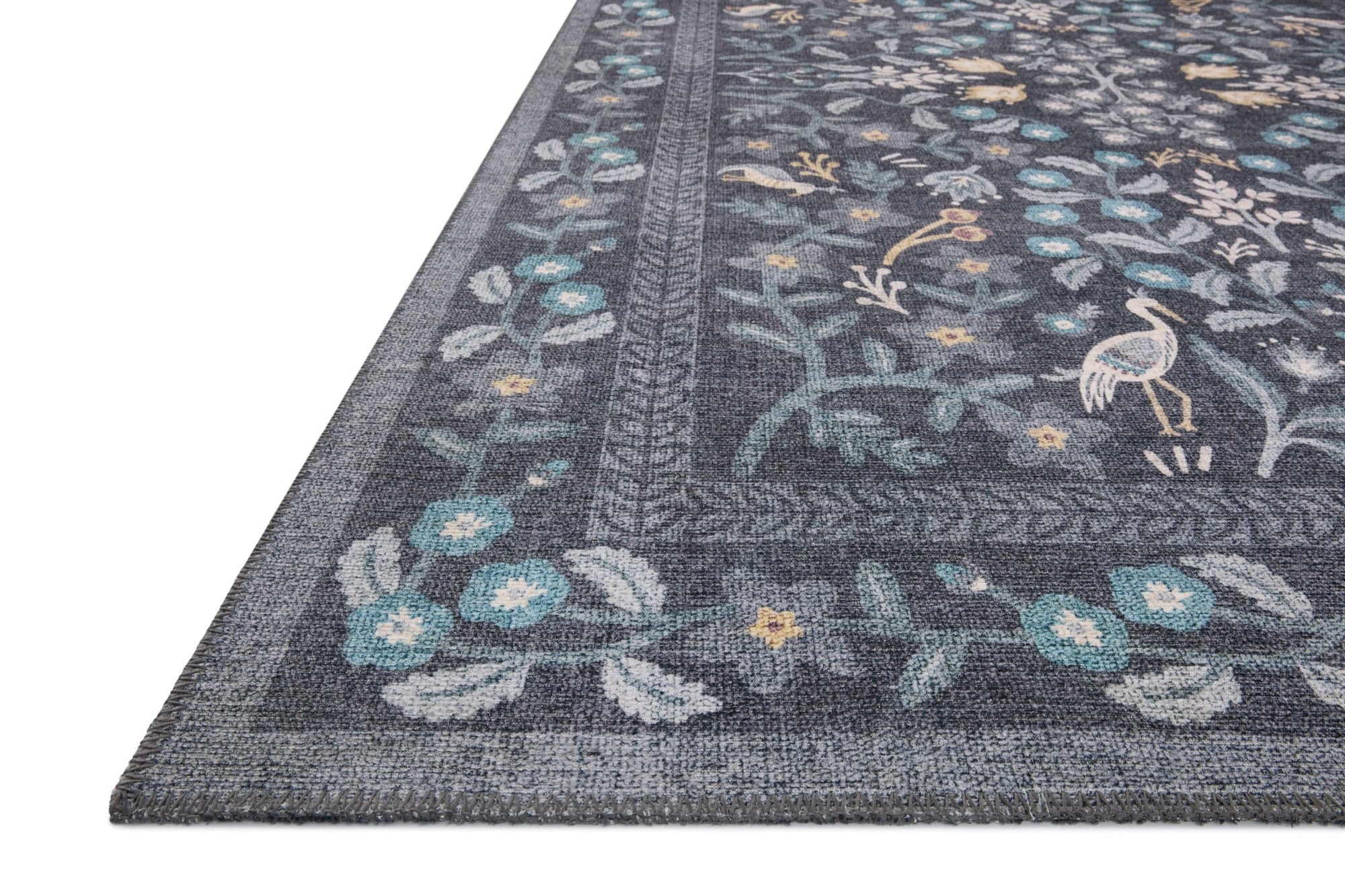 The Nightingale Black Rug by Riffle Co Paper x Loloi - Plain Jane Interiors