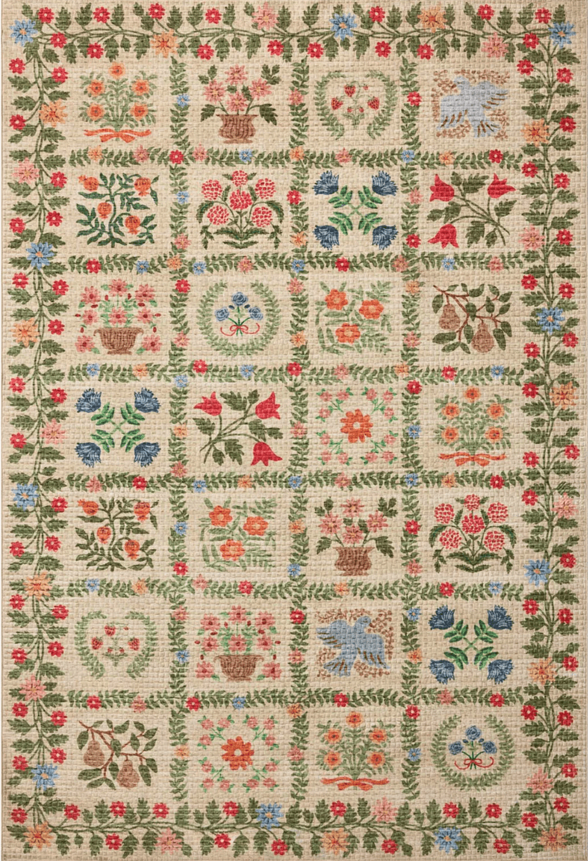 The Orchard Rug in BEIGE / MULTI | Rifle Co Paper x Loloi - Plain Jane Interiors