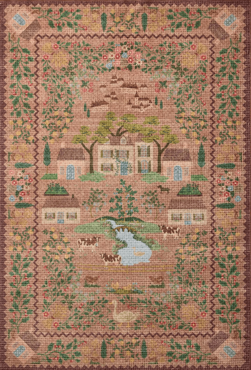 The Orchard Rug in MAUVE / MULTI | Rifle Paper Cox Loloi - Plain Jane Interiors