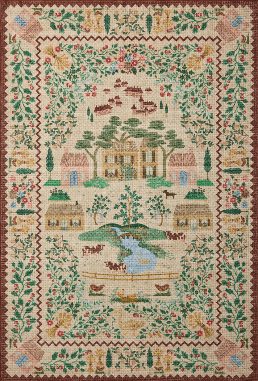 The Orchard Rug in MAUVE / MULTI | Rifle Paper Cox Loloi - Plain Jane Interiors