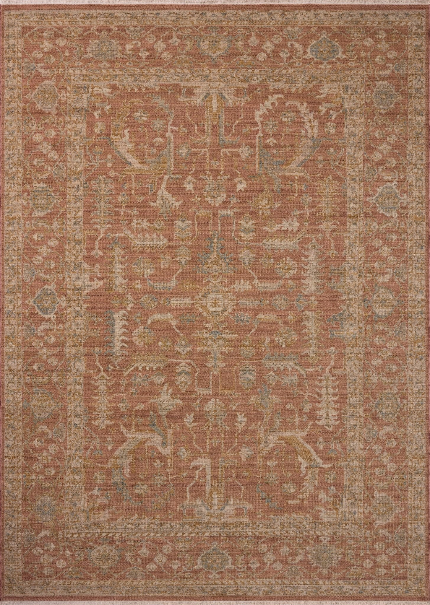 The Reign Rug 07 | Terracotta/Sky - Plain Jane Interiors