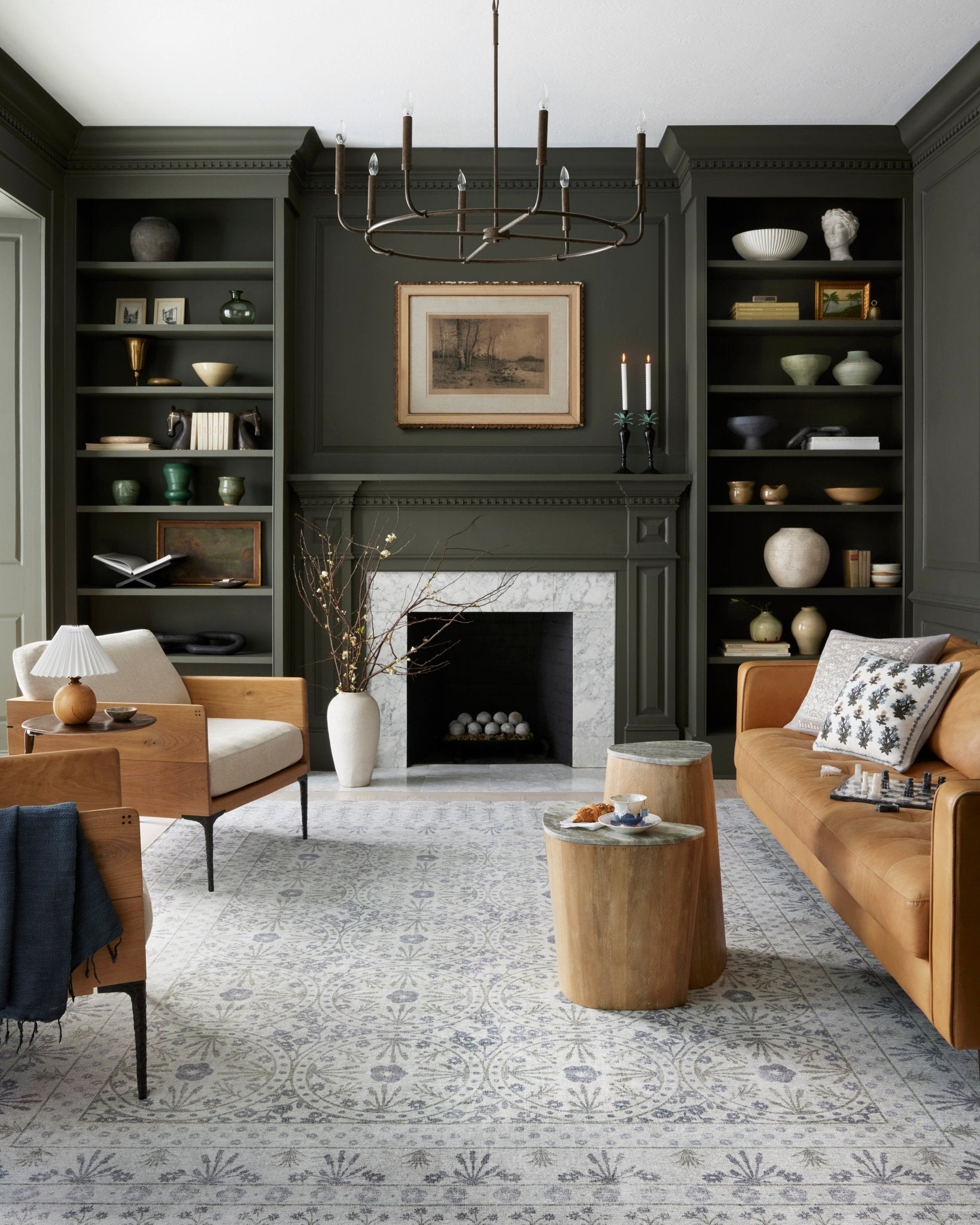 The Rosette Blue Rug by Riffle Co Paper x Loloi - Plain Jane Interiors