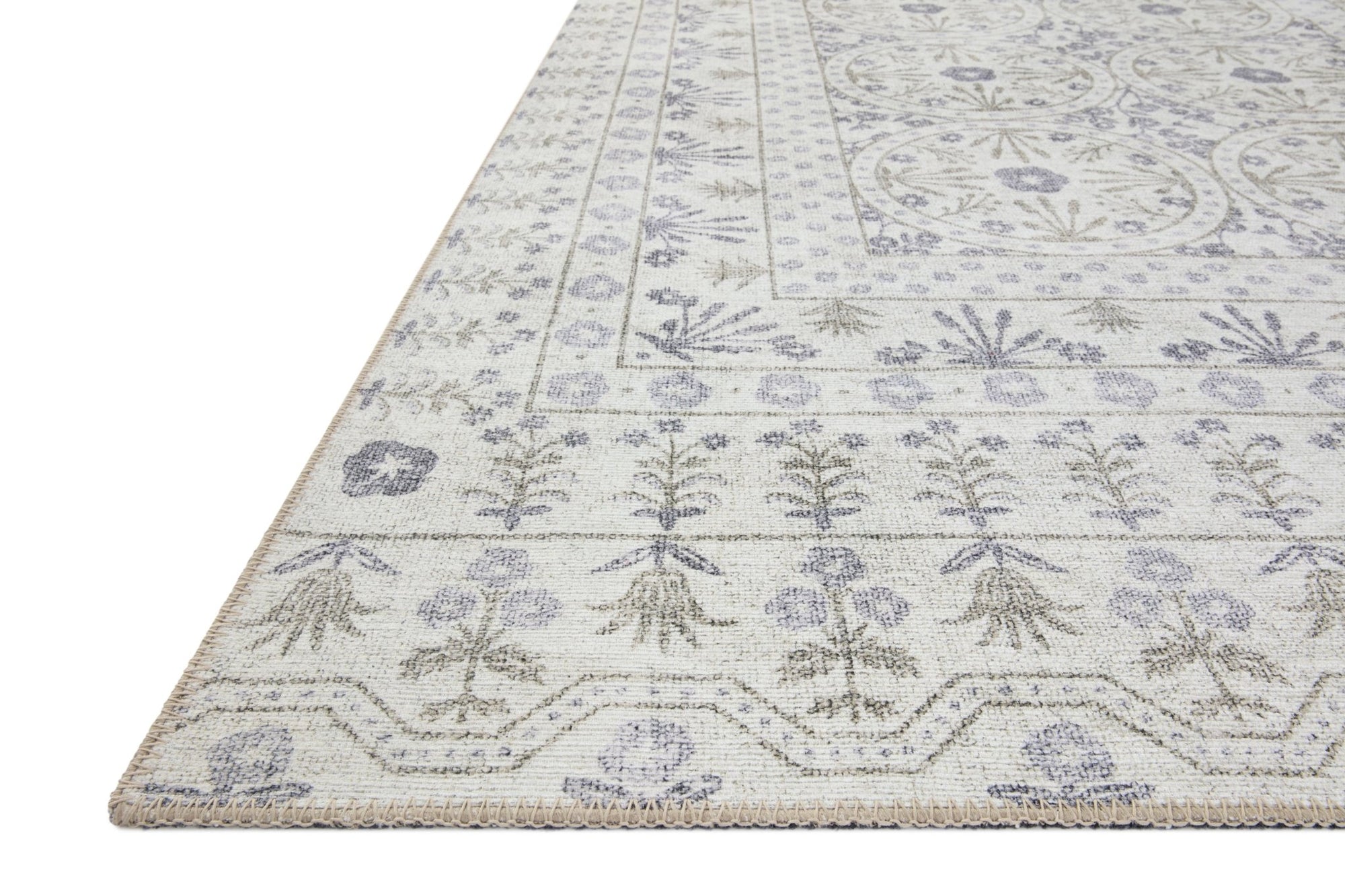 The Rosette Blue Rug by Riffle Co Paper x Loloi - Plain Jane Interiors