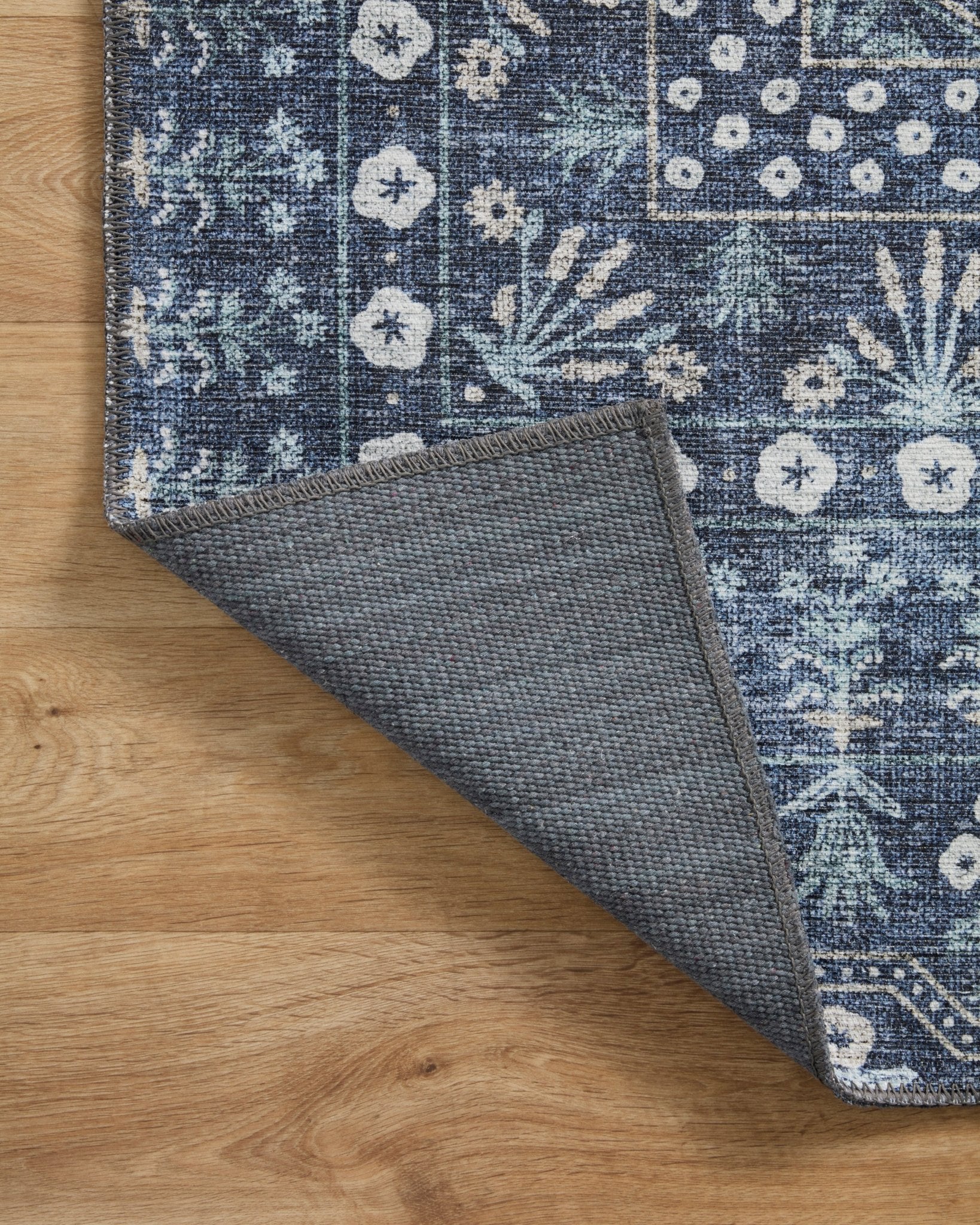 The Rosette Blue Rug by Riffle Co Paper x Loloi - Plain Jane Interiors