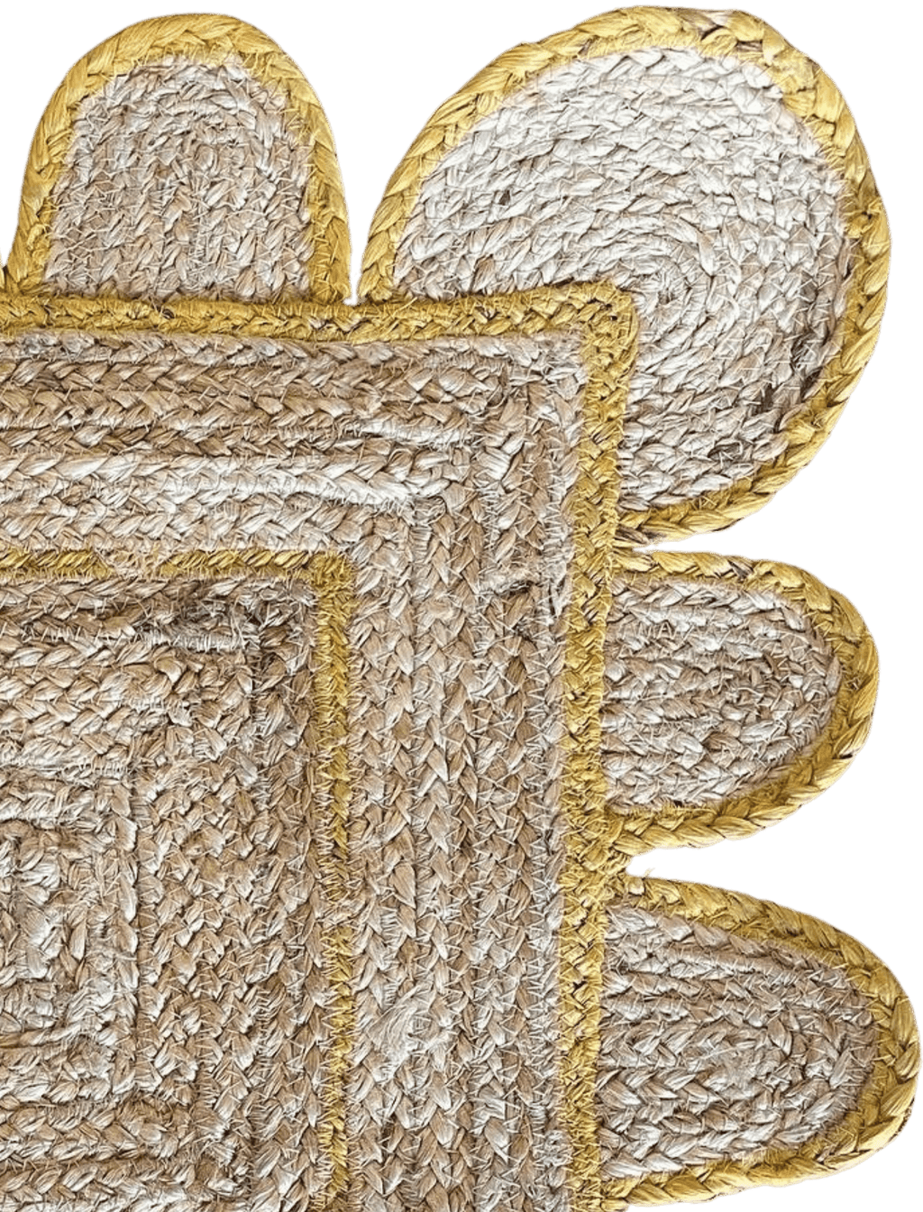 Yellow Scallop Jute Rug – Plain Jane Interiors
